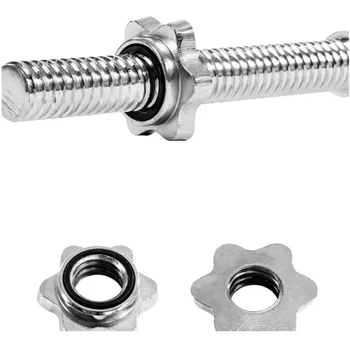 Miniatura 3 de Barra Curva Para Pesas Cromada 150cm